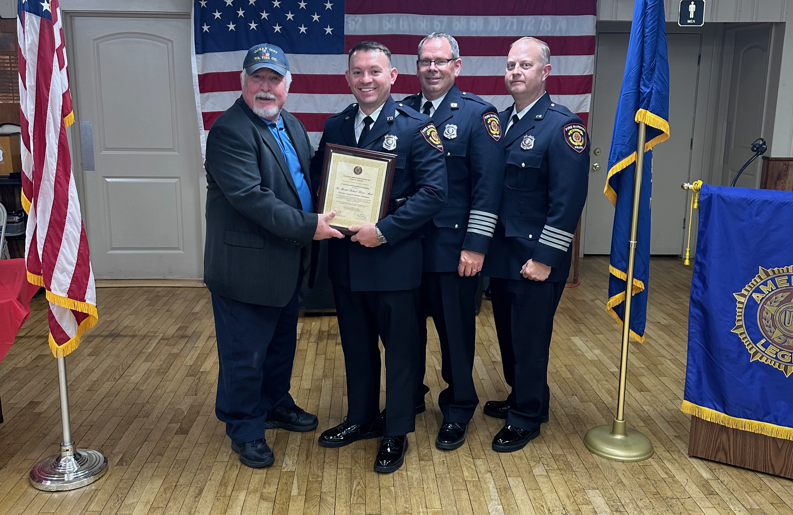 Deputy Fire Marshal Richard Mauk Recognized at the 2025 American Legion Awards Celebration.
