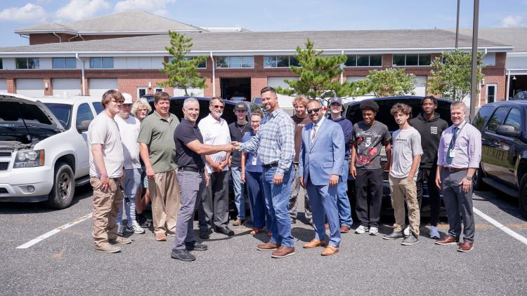 Donation to High School Automotive Program Gives New Purpose to Retired County Vehicles