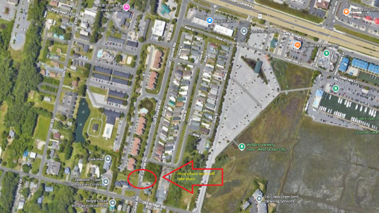 Closure location Golf Course Road