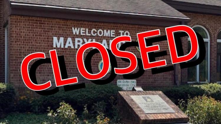 Maryland’s Coast Welcome Center Temporarily Closed - Reopen October 26th