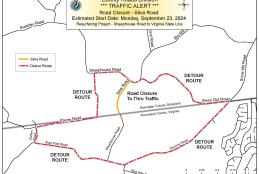 TRAFFIC ALERT – ROAD CLOSURE: Silva Road, from Sheephouse Road – Maryland/Virgina Line